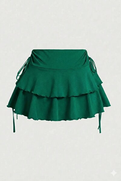 JE-TU Lace-Up Mini Shorts Skirt Jt8067