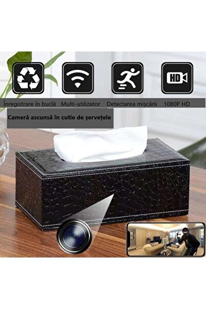 OEM 1080p WiFi camera hidden in a tissue box – discreet monitoring with motion detection