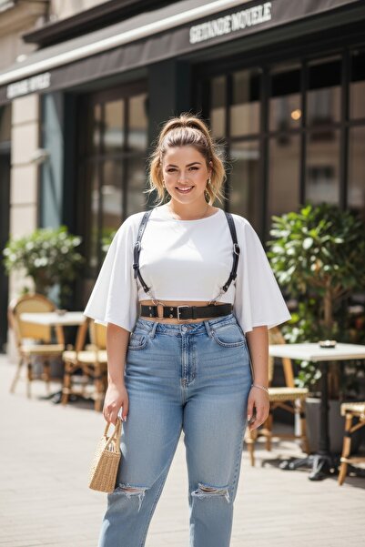 Angels Passion Великий розмір Чорний жіночий ремінь з підвіскою Регульований ...