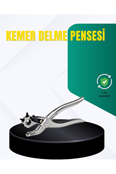 UCUZTEKNO Ρυθμιζόμενη δερμάτινη πένσα διάτρησης με μεταλλικό σώμα 2,5–5 χιλιο...