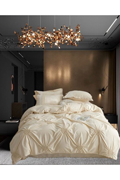 TALIDA HOME 6-PIECE BED LINEN SET WITH HEART PLEATS