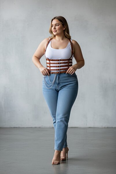 Angels Passion Plus Size Tan Women's Belt