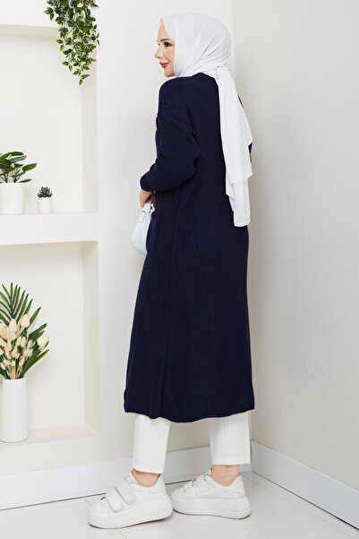 Pamuk Butik Women's Buttoned Pocket Knitwear Loose Cardigan