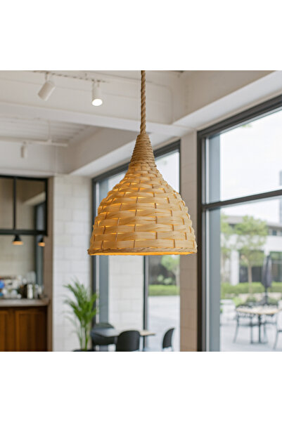 genernic Rustic Wicker Pendant Light - 35 cm - E27 Base
