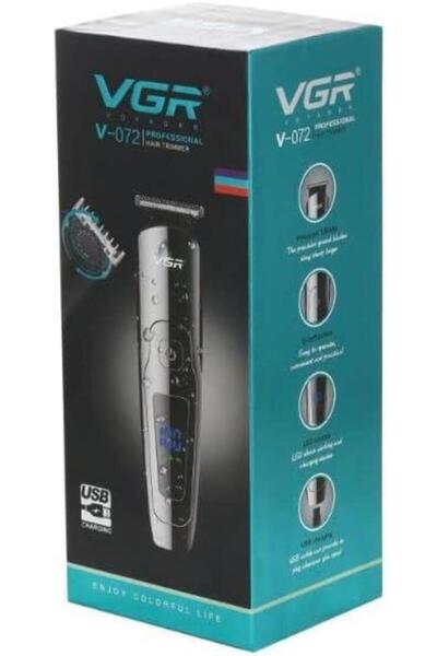 VGR The V-072 professional shaver features an LED display and a 1-9mm graduated comb, and operates for up to 120 minutes.