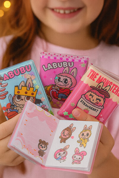 venino free & colors Labubu Mini sulu pullu kapak Sticker ve Not defteri - 1 ...