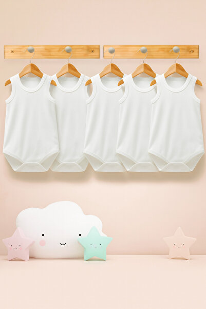 chic try unique 100% Cotton 5-Piece Undershirt Baby Bodysuit