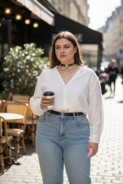 Angels Passion Curea neagră pentru femei de mărime mare