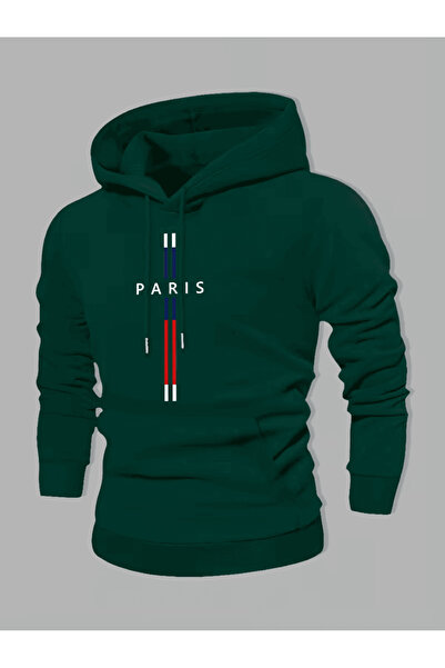 ALEYZA MODA هوديي مخطط بطابع باريس