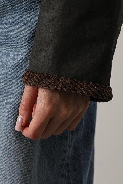 Opera Gabardine Collar Velvet Pocket Coat