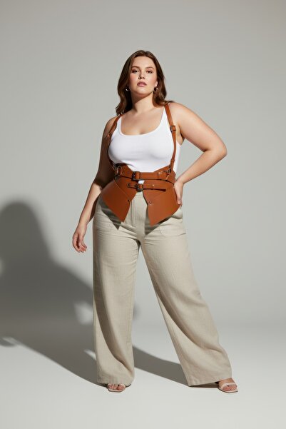 Angels Passion Plus Size Tan Women's Belt