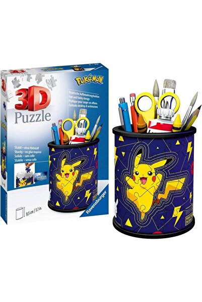 RAVENSBURGER Suport pentru pixuri Pokemon Puzzle 3D, 54 de piese
