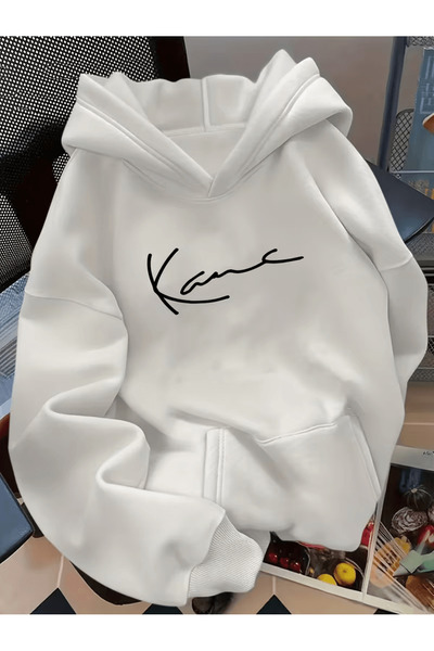 ALEYZA MODA Μινιμαλιστικό σχέδιο λογότυπου, φούτερ με κουκούλα και τσέπες