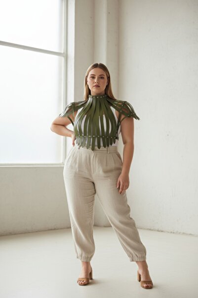 Angels Passion Oversized Khaki Women's Belt