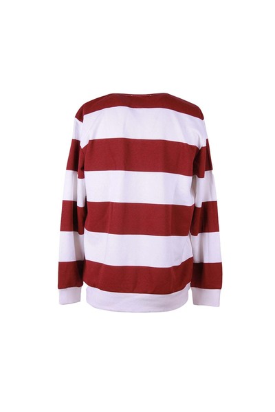 trender Üç İplik B Printed Burgundy Men's Sweatshirt with Unlined Collar 5790