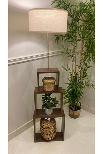 Turkish Home Wooden floor lamp with cube design - 150 cm
