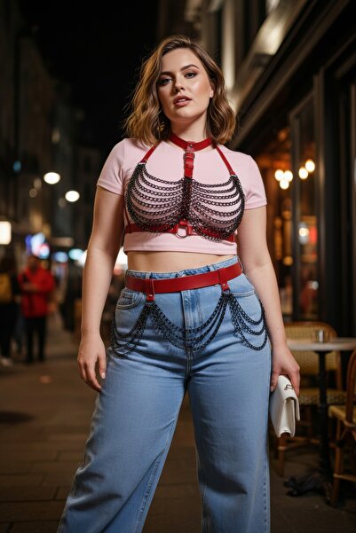 Angels Passion Oversized Red Women's Belt