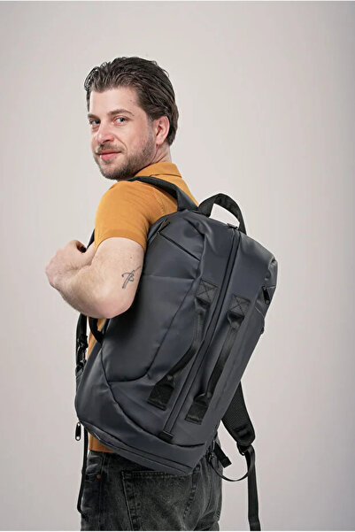 ÇÇS Black Versatile Functional Unisex Backpack and Travel Bag