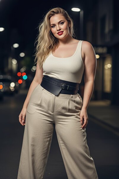 Angels Passion Oversized Black Women's Belt