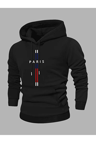 ALEYZA MODA هوديي مخطط بطابع باريس