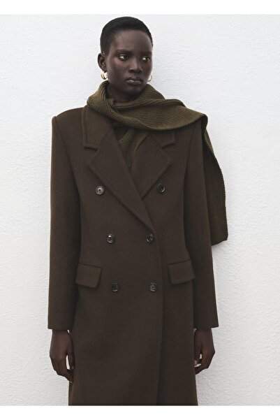 MANGO Woman Kruvaze yün palto