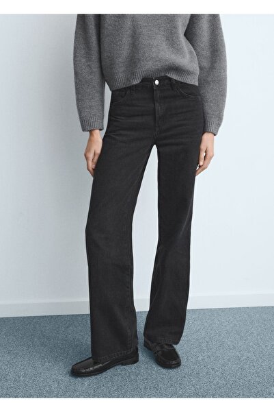 MANGO Woman Danila wide leg yüksek belli jean