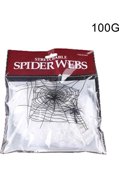 Generic Realistic Stretchy Cobweb Spider Web Halloween Party White 20 x 10 x 20cm