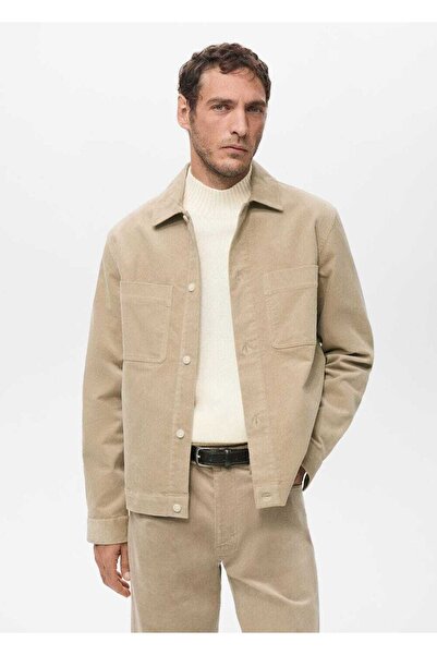 MANGO Man Cepli fitilli kadife gömlek ceket