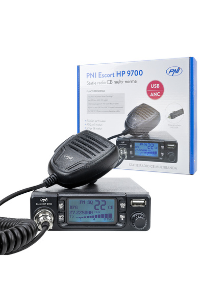 PNI Statie Radio Cb Escrt Hp 9700 12/24V, Usb, Anc, Asq, Mufa De Bricheta Inc...