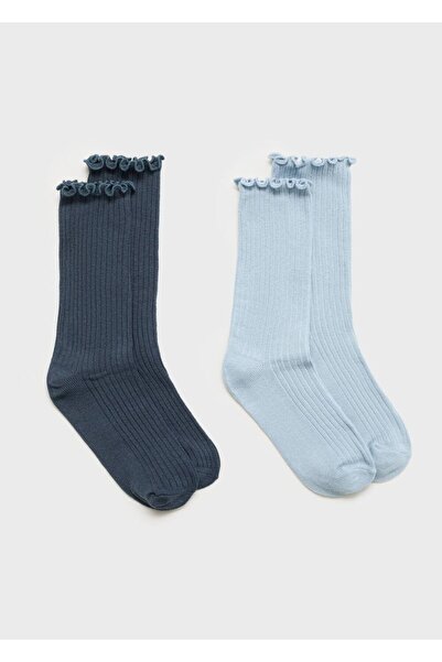 MANGO Kids 2'li lastikli örgü çorap