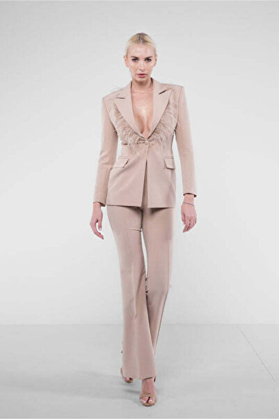 Monarh Design High-waisted, slightly flared striped pants