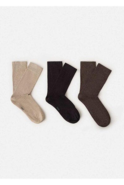 MANGO Man 3'lü pamuklu çorap
