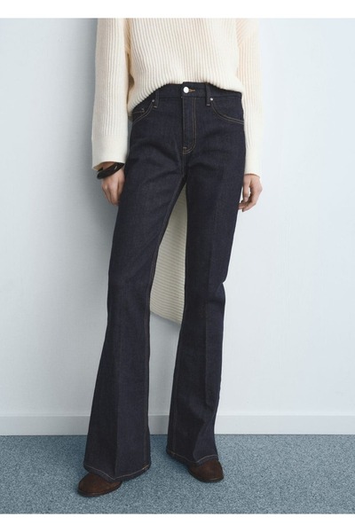 MANGO Woman Violeta yüksek bel flare jean pantolon