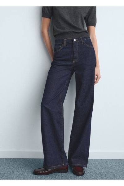 MANGO Woman Danila wide leg yüksek belli jean