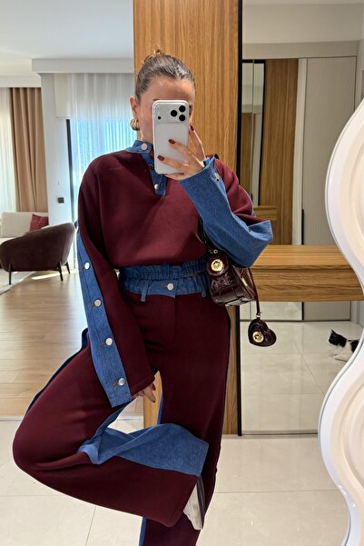 Tulipabutik Set cu detalii cu nasturi și broderie