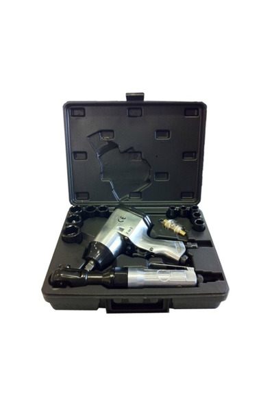 JBM Trusa De 16 Piese Pneumatice Cu Pistol De Impact Si Clichet