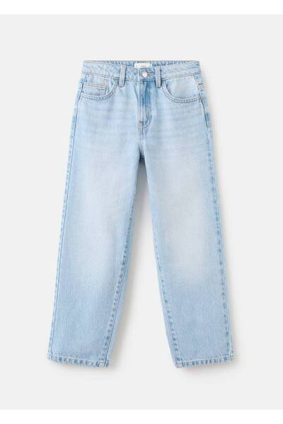 MANGO Kids Orta bel düz kesim jean