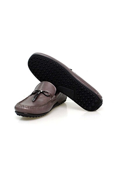 FRANCO CALVANI Gray Color Laceless Genuine Leather Men's Shoes