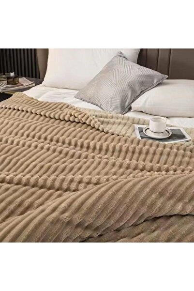 FANE Fluffy cocolino blanket, 200x230cm, striped pattern