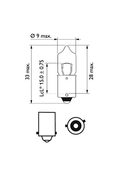 Philips BEC 12V H6W BAX9S SET 10 BUC VISION