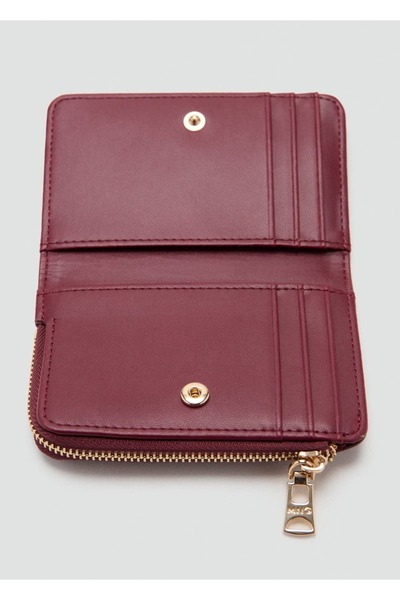 MANGO Woman Saffiano görünümlü kapaklı cüzdan