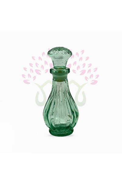 maysam Vintage crystal perfume oil jar with glass stopper (green)