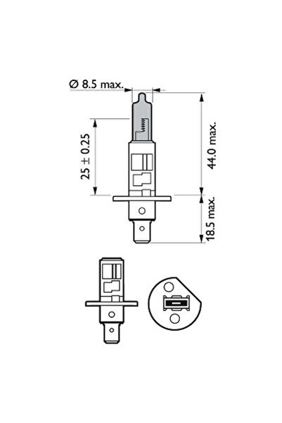 Philips SET OF 2 HEADLIGHT BULBS H1/W5W P14.5S 55W 12V WHITE VISION ULTRA