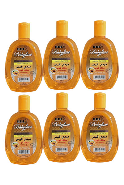 RDL 6 قطع تونر و منظف الوجه بيبي فيس بخلاصة البابايا 250 مل