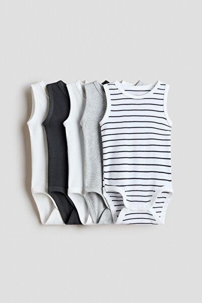 H&M 5'li Pamuklu Body