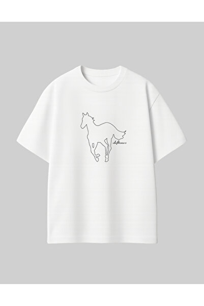 RF Studio Deftones Baskılı Oversize Unisex %100 Pamuk Rock T-shirt