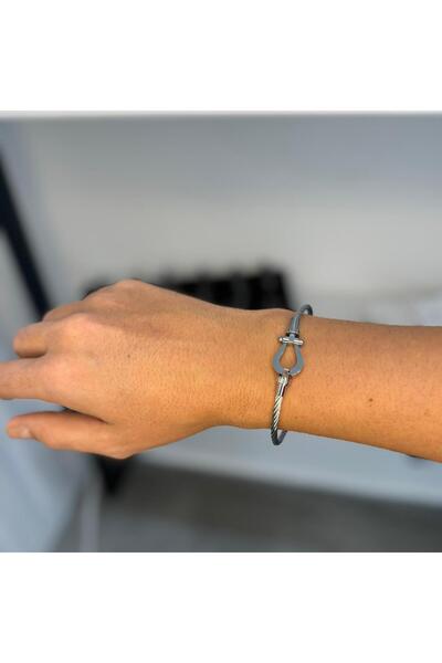 RMATELİER Hasır Kelepçe Silver Bileklik