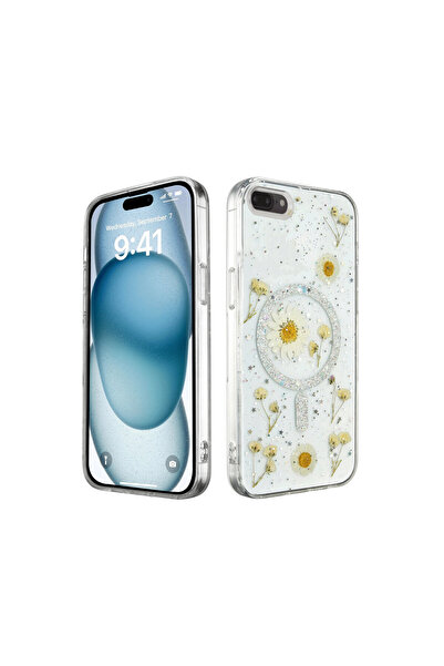 NewFace حافظة آيفون 7 بلس غطاء ديزي سيلفر ماجسيف - فضي