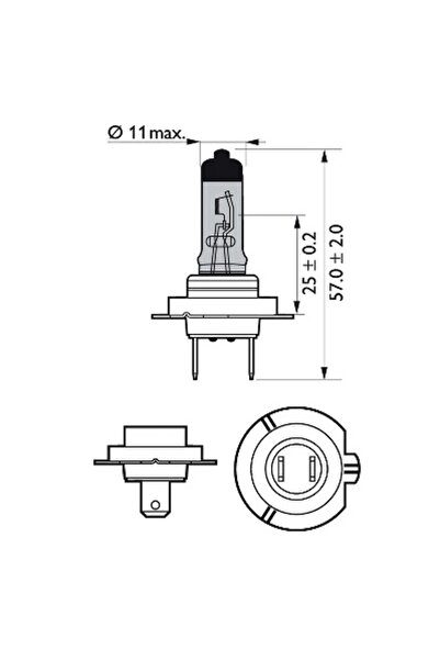Philips HEADLIGHT BULB H7 55W 12V WHITE VISION ULTRA (blister)