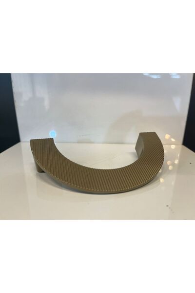 Taşkın Aksesuar Striped Half Moon Metal Handle 96mm Bonj Cabinet Door Tv Unit Modern Drawer Furniture Nightstand Console